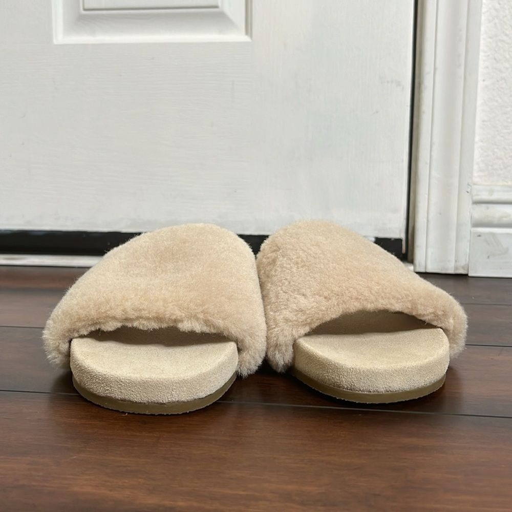 Johnny Was Calme Faux Fur Slide Women's size 10  New - Picture 4 of 9